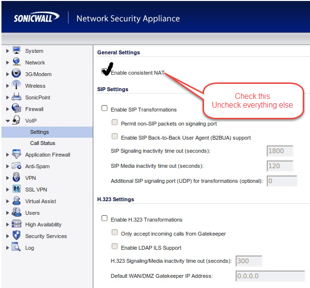 sonicwall sip alg